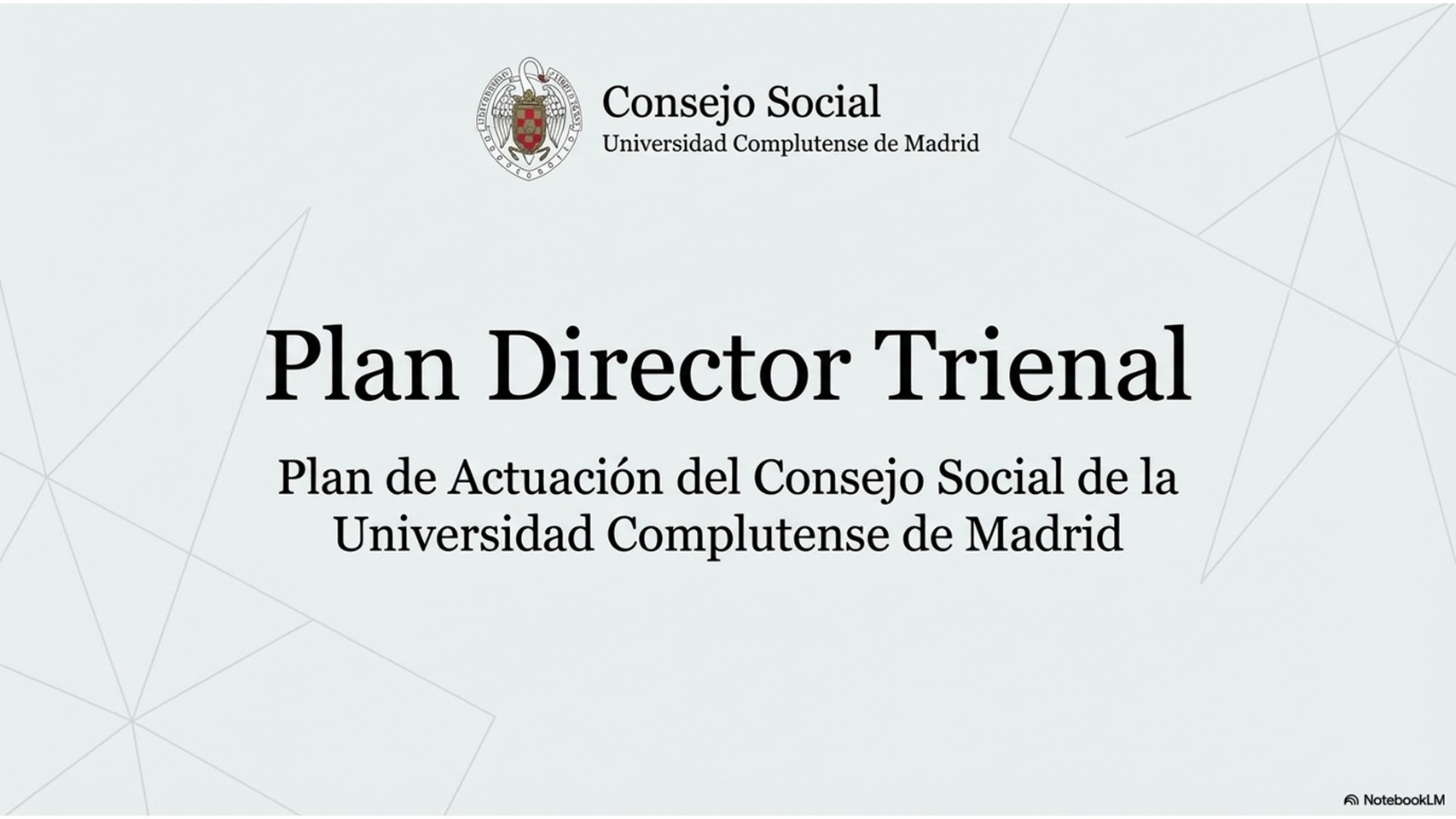 Aprobado por el Pleno el Plan Trienal del Consejo Social de la UCM